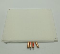 Open Box: Acrylic Floating Double Panel Wall Frame 15"W x 18"H (11"W x 14"H Opening) - Brass
