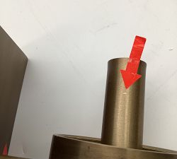 Open Box: Frances Alabaster Double Tube Sconce (22") - Tumbled Brass