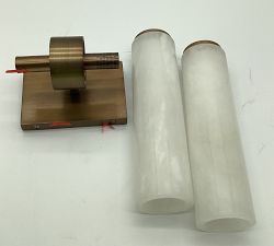 Open Box: Frances Alabaster Double Tube Sconce (22") - Tumbled Brass