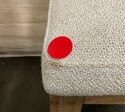 Open Box: Layton Upholstered Side Dining Chair - Performance Boucle Oatmeal, Seadrift Legs