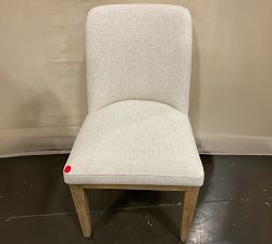 Open Box: Layton Upholstered Side Dining Chair - Performance Boucle Oatmeal, Seadrift Legs