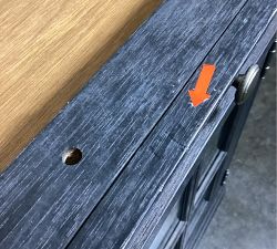 Open Box: Livingston Glass Door Cabinet without Top (17.5") - Dusty Charcoal