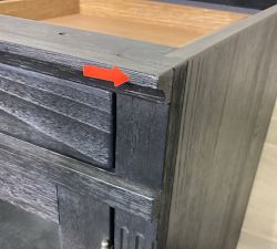 Open Box: Livingston Glass Door Cabinet without Top (17.5") - Dusty Charcoal