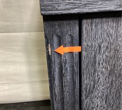 Open Box: Livingston Glass Door Cabinet without Top (17.5") - Dusty Charcoal