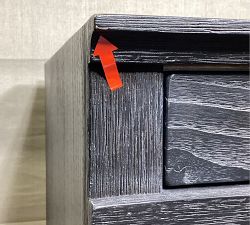 Open Box: Livingston Glass Door Cabinet without Top (17.5") - Dusty Charcoal