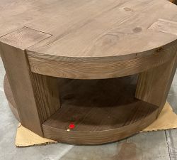 Open Box: Rockport Round Coffee Table, Small (34") - Cocoa Brown