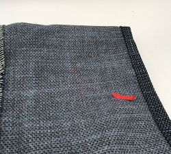 Open Box: Carmel Square Arm Sofa Arm Cover - Performance Slub Weave Navy