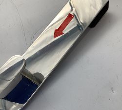 Open Box: Cyl Glass Overdoor Shower Hook - Polished Stainless Steel