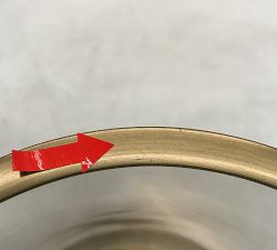 Open Box: Daphne Hurricane Candle Holder, Small (11.5"H) - Brass