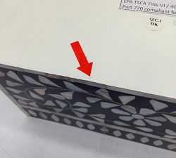 Open Box: Inlay Jewelry Box, Medium (10"W) - Dark Blue