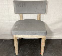Open Box: Jasmine Upholstered Dining Chair - Performance Everydayvelvet™ Carbon, Seadrift