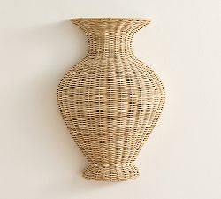 Open Box: Lila Woven Wall Vase (15"D x 22"H) - Natural
