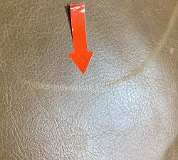 Open Box: Ayden Barrel Arm Leather Grand Swivel Chair (40") - Vintage Caramel
