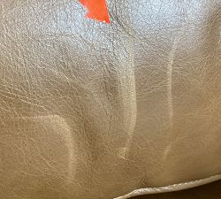 Open Box: Ayden Barrel Arm Leather Grand Swivel Chair (40") - Vintage Caramel