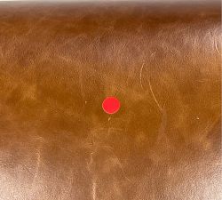 Open Box: Irving Roll Arm Leather Armchair without Nailheads (33") - Statesville Molasses, Coffee