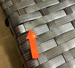 Open Box: Benson Outdoor Wicker Pool Storage Bin (52"W x 25"H) - Brown