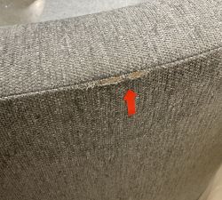 Open Box: Nielson Corner Banquette - Heathered Chenille Charcoal, Walnut Legs