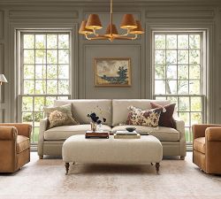 Redford Caramel Leather Chandelier (48")