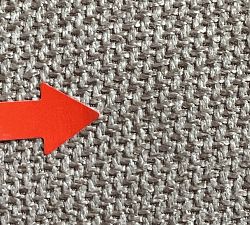 Open Box: Bellevue Upholstered Left Loveseat - Performance Heathered Basketweave Oatmeal