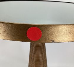 Open Box: Corbel Round Accent Table (16") - Antique Brass