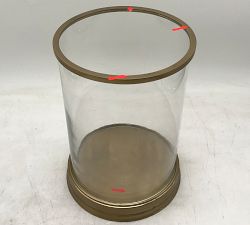 Open Box: Daphne Hurricane Candle Holder, Large (13.5"H) - Brass