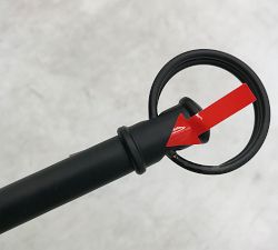 Open Box: Drapery Wand (45") - Matte Black
