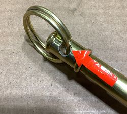 Open Box: Drapery Wand (47") - Burnished Brass