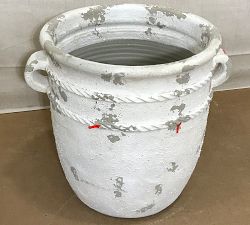 Open Box: Eclectic Villa Outdoor Planter, Medium (20.75" Diam) - Distressed Weathered
