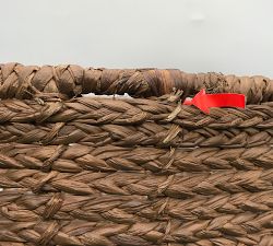 Open Box: Frances Braided Basket, Large Tote (20"Diam) - Dark Brown