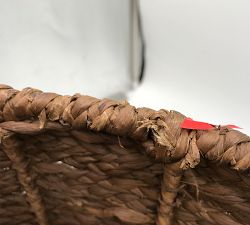 Open Box: Frances Braided Basket, Large Tote (20"Diam) - Dark Brown