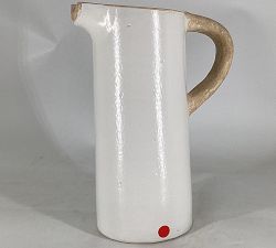 Open Box: Handcrafted Arquette Pitcher, Medium (14"H) - White