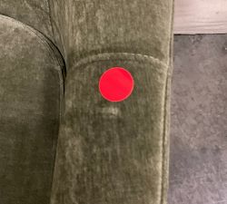 Open Box: Hyde Upholstered Swivel Armchair - Rustic Chenille Dark Moss