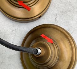 Open Box: Kitt Metal Round Indoor/Outdoor Pendant (12") - Vintage Brass/White