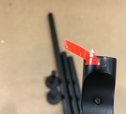 Open Box: Standard Modern Hardware Rod with Hidden Connection Bracket (48"-88", 1.25"Diam) - Matte Black