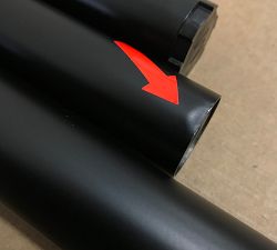 Open Box: Standard Modern Hardware Rod with Hidden Connection Bracket (48"-88", 1.25"Diam) - Matte Black