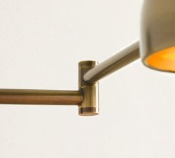 Sherman Metal Swing-Arm Dome Sconce (20")