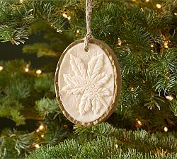 Glass Gold Leaf Print Ornament