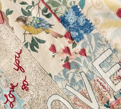 Elise Love Embroidered Table Throw