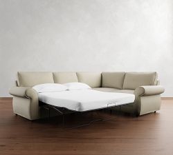 Pearce Roll Arm 3-Piece Wedge Sleeper Sectional (122")