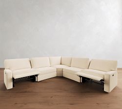PB Comfort Square Arm Power Reclining L-Shaped Sectional (119"-133")