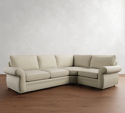 Pearce Roll Arm 3-Piece Wedge Sleeper Sectional (122")