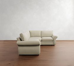 Pearce Roll Arm 3-Piece Wedge Sleeper Sectional (122")