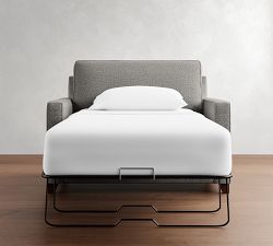 Cameron Square Arm Twin Sleeper Sofa with Air Topper (54")