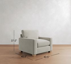 PB Comfort Modern Square Arm Chair
