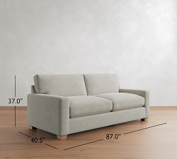 PB Comfort Modern Square Arm Sofa (62"-118")