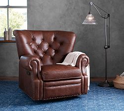 Lansing Leather Swivel Recliner