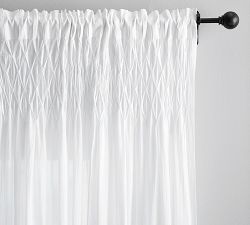 Smocked Organic Sheer Curtain