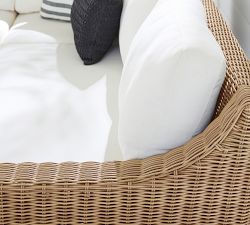 Huntington Wicker 5-Piece Slope Arm Outdoor Sectional (100")
