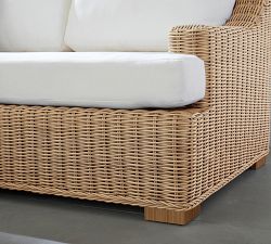 Huntington Wicker 5-Piece Slope Arm Outdoor Sectional (100")