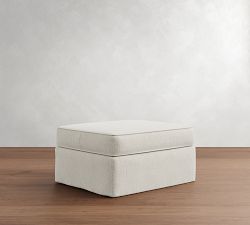 Pearce Slipcovered Storage Ottoman (32")